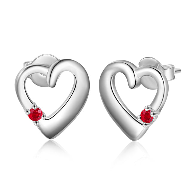 Pendientes de corazón con nombre personalizado grabado
