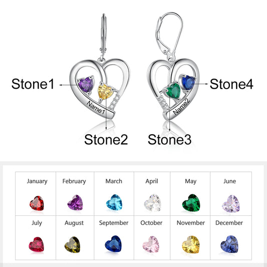 Customized 12 Colors Engraved Name Hoop Earrings