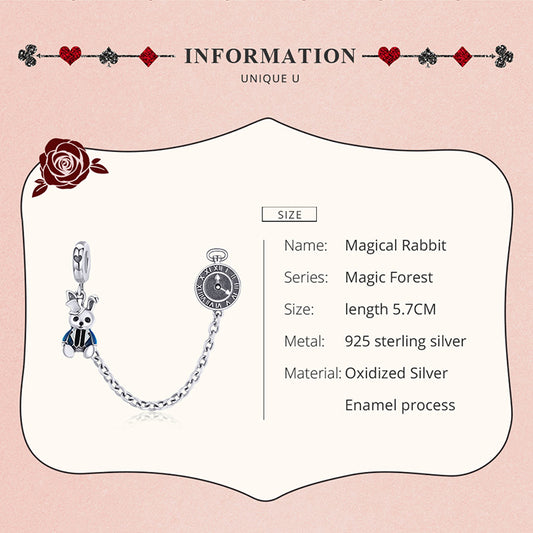 Magic Forest Magical Rabbit and Clock Charm Beads