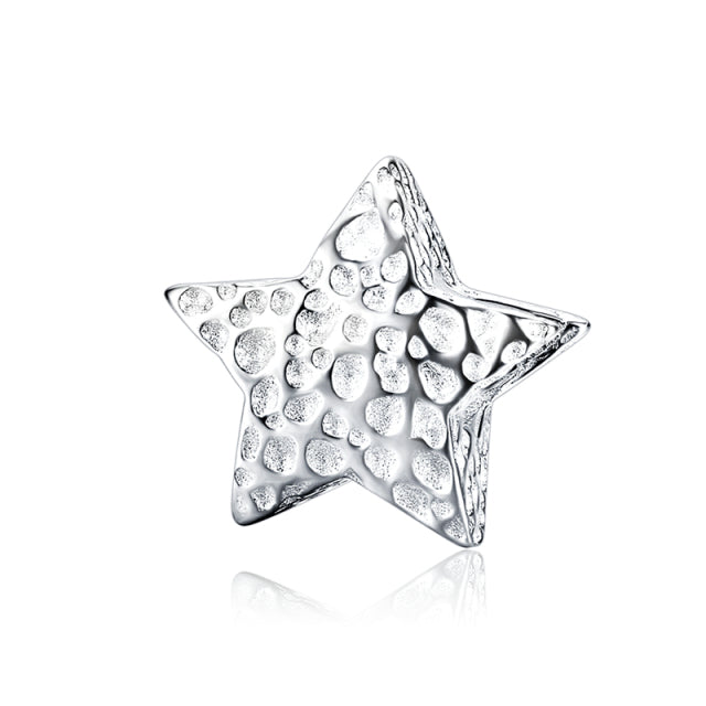 Silver 925 Simple Star Charm Beads