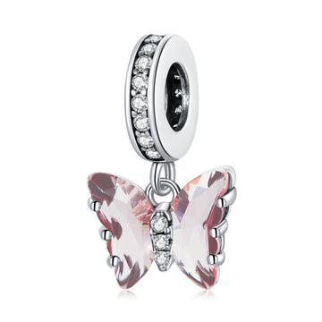 925 Sterling Silver Butterfly Charm Beads