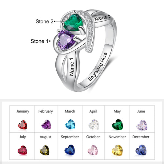 Personalized DIY Heart Birthstone Ring