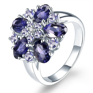 Natural Gemstone Accents Tanzanite Ring