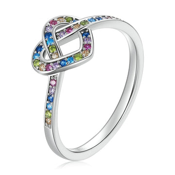 925 Sterling Silver Infinite Rainbow Love Ring