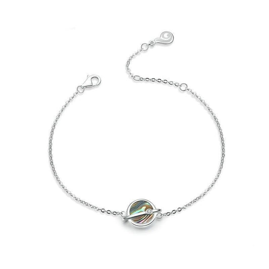 Sterling Silver 925 Planet Collection Chain Bracelet for Women