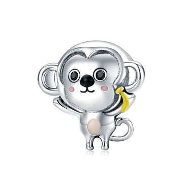 925 Sterling Silver Little Monkey Charm Beads