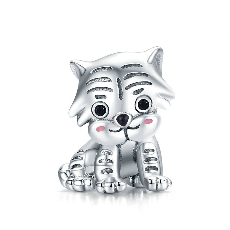 925 Sterling Silver Little Tiger Charm Beads