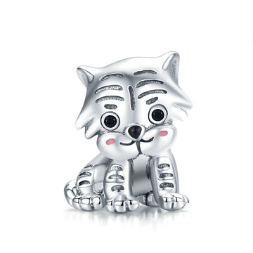 925 Sterling Silver Little Tiger Charm Beads