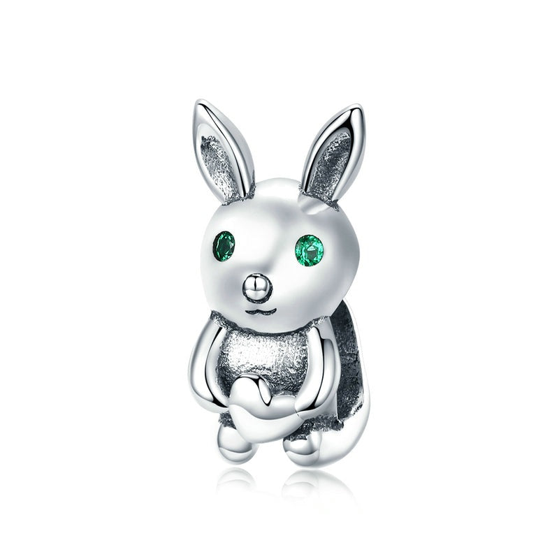 Sterling Silver 925 Innocence rabbit Charm Beads